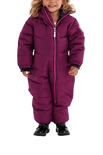 Killtec Skioverall Kinder Twinkly MNS ONPC B - Overall in Daunenoptik - Schneeanzug mit Kapuze - Winteranzug mit flauschigem Innenfutter, orchidee, 110/116 von Killtec