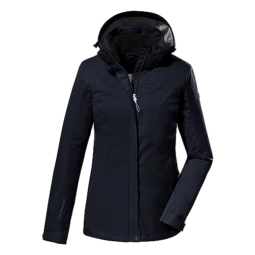 killtec Damen Funktionsjacke/Outdoorjacke mit abzippbarer Kapuze KOS 133 WMN JCKT, dunkelnavy, 46, 38383-000 von Killtec