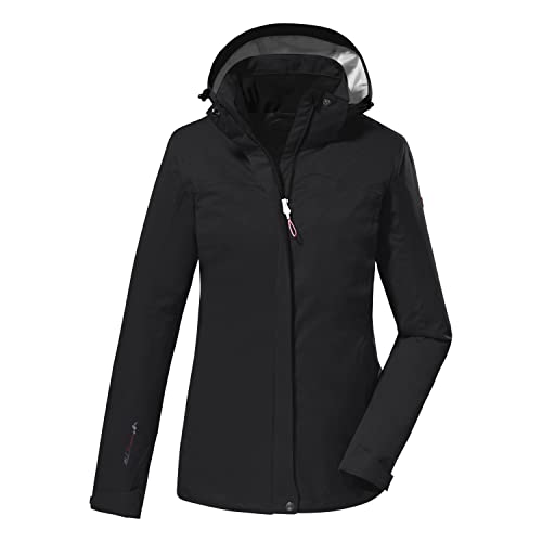 killtec Damen Funktionsjacke/Outdoorjacke mit abzippbarer Kapuze KOS 133 WMN JCKT, schwarz, 52, 38383-000 von Killtec