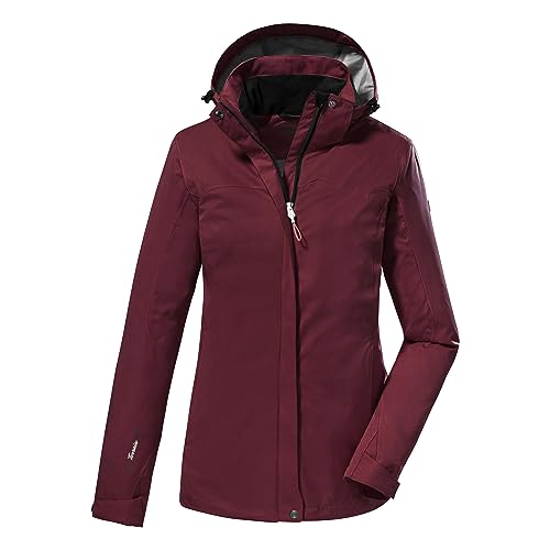 killtec Damen Funktionsjacke/Outdoorjacke mit abzippbarer Kapuze KOS 133 WMN JCKT, weinrot, 34, 38383-000 von Killtec