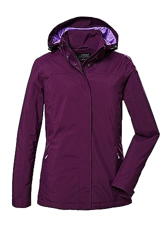 killtec Damen Funktionsjacke/Outdoorjacke mit abzippbarer Kapuze KOS 42 WMN JCKT, dunkelaubergine, 48, 41282-000 von Killtec