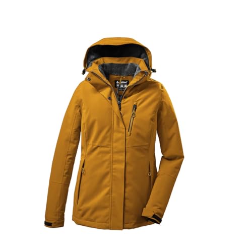 killtec Damen Funktionsjacke/Outdoorjacke mit abzippbarer Kapuze KOW 140 WMN JCKT, dunkelsenf, 36, 37411-000 von Killtec