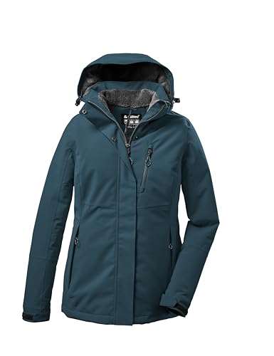 killtec Damen Funktionsjacke/Outdoorjacke mit abzippbarer Kapuze KOW 140 WMN JCKT, hellpetrol, 46, 37411-000 von Killtec