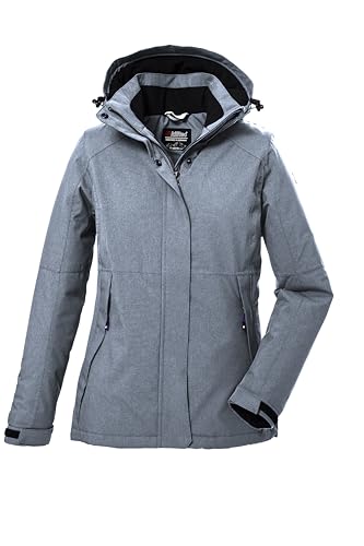 killtec Damen Funktionsjacke/Outdoorjacke mit abzippbarer Kapuze KOW 37 WMN JCKT, graumelange, 36, 39702-000 von Killtec