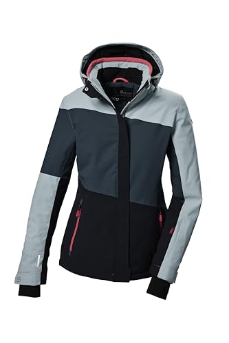 killtec Damen Skijacke/Funktionsjacke mit abzippbarer Kapuze und Schneefang KSW 67 WMN SKI JCKT, hellpetrol, 46, 41961-000 von Killtec