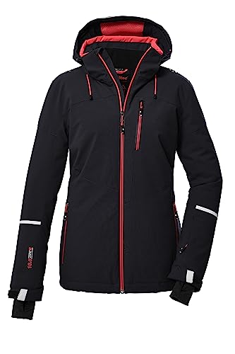 killtec Damen Skijacke/Funktionsjacke mit abzippbarer Kapuze und Schneefang KSW 81 WMN SKI JCKT, schwarz blau, 46, 39746-000 von Killtec