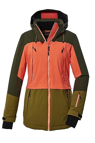 killtec Damen Skijacke/Funktionsjacke mit abzippbarer Kapuze und Schneefang KSW 91 WMN SKI JCKT, oliv, 38, 40839-000 von Killtec