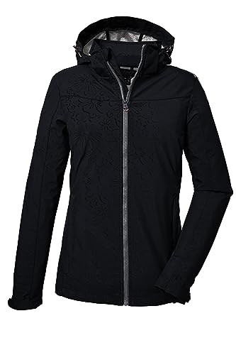 killtec Damen Softshelljacke/Outdoorjacke mit abzippbarer Kapuze KOS 40 WMN SFTSHLL JCKT, dunkelnavy, 38, 41280-000 von Killtec