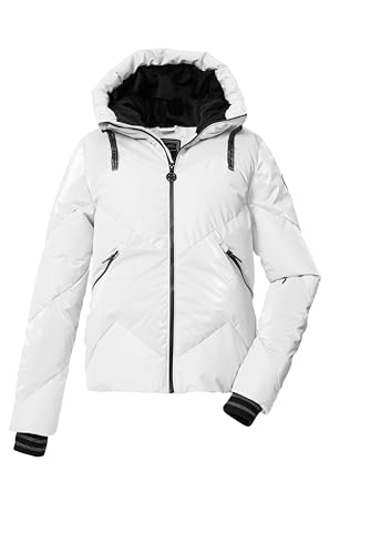 killtec Damen Steppjacke/Skijacke/Funktionsjacke in Daunenoptik mit Kapuze und abzippbarem Schneefang KSW 113 WMN SKI QLTD JCKT, gebrochenes weiss, 36, 43618-000 von Killtec