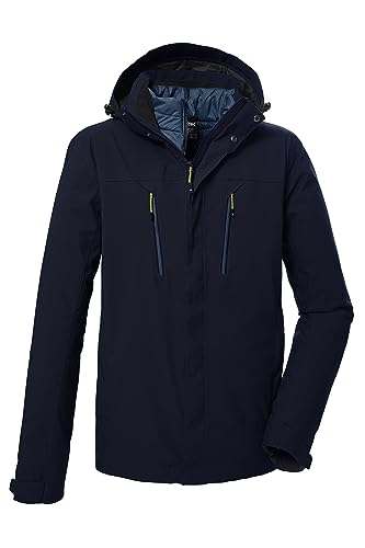 killtec Herren 3 in 1 Outdoorjacke/Funktionsjacke mit abzippbarer Kapuze und einzippbarer Steppjacke KOW 18 MN JCKT, dunkelnavy, M, 39701-000 von Killtec