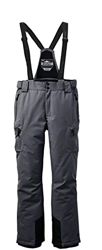 killtec Herren Funktionshose/Skihose mit abnehmbaren Trägern, Kantenschutz und Schneefang KSW 227 MN SKI PANTS, graumelange, 3XL, 37379-000 von Killtec