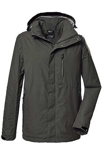 killtec Herren Kos 256 Mn Jckt_carleb Funktionsjacke/Outdoorjacke Mit Abzippbarer Kapuze, Grün/anthrazit, XXL EU von Killtec