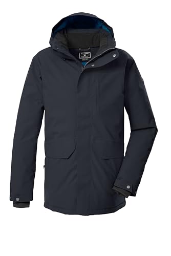 killtec Herren Outdoorparka/Funktionsparka mit abzippbarer Kapuze KOW 85 MN PRK, schwarz blau, L, 43331-000 von Killtec