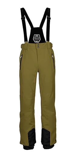 killtec Herren Skihose/Funktionshose mit abnehmbaren Trägern, Kantenschutz und Schneefang Enosh, Blasses Oliv, 4XL, 30920-000 von Killtec