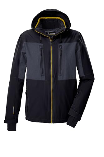 killtec Herren Skijacke/Funktionsjacke mit abzipbarer Kapuze und Schneefang KSW 47 MN SKI JCKT, schwarz blau, L, 43436-000 von Killtec