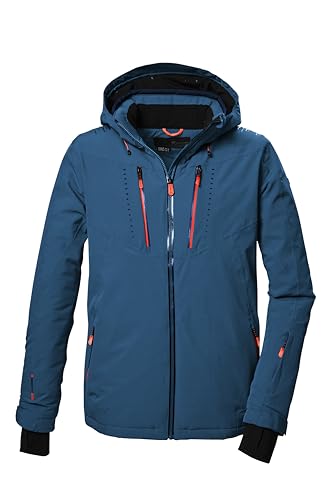 killtec Herren Skijacke/Funktionsjacke mit abzippbarer Kapuze, Schneefang und Unterarmventilation KSW 46 MN SKI JCKT, mittelblau, XXL, 41984-000 von Killtec