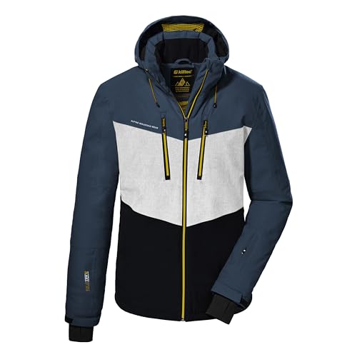 killtec Herren Skijacke/Funktionsjacke mit abzippbarer Kapuze und Schneefang KSW 45 MN SKI JCKT, stahlblau, 3XL, 38699-000 von Killtec
