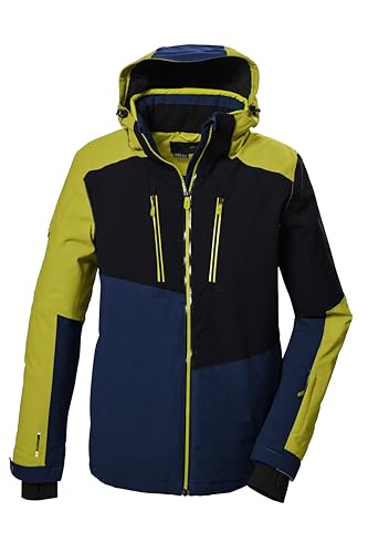 killtec Herren Skijacke/Funktionsjacke mit abzippbarer Kapuze und Schneefang KSW 70 MN SKI JCKT, dunkellime, XXL, 41957-000 von Killtec