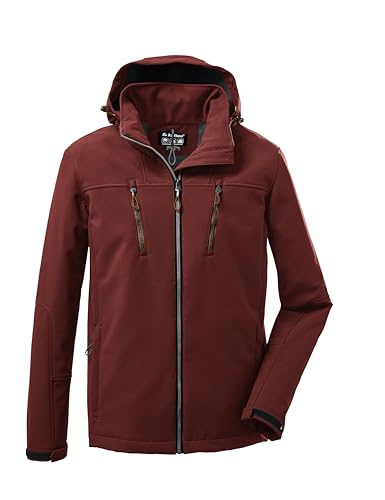 killtec Herren Softshelljacke/Outdoorjacke mit abzippbarer Kapuze KOW 163 MN SFTSHLL JCKT, gebranntes rot, XXL, 37711-000 von Killtec