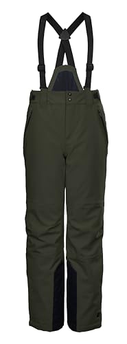 killtec Jungen Funktionshose/Skihose mit abzippbarem Latz KSW 79 BYS SKI PNTS, dunkeloliv, 140, 37310-000 von Killtec