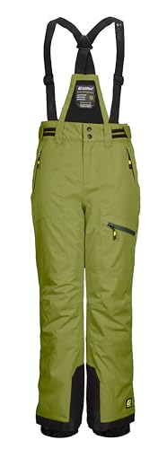 killtec Jungen Skihose/Funktionshose mit abzippbarem Latz, Kantenschutz und Schneefang KSW 195 BYS SKI PNTS, Khaki, 128, 43479-000 von Killtec