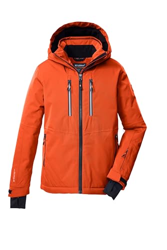 killtec Jungen Skijacke/Funktionsjacke mit Kapuze und Schneefang KSW 191 BYS SKI JCKT, dunkelorange, 140, 43474-000 von Killtec