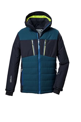 killtec Jungen Skijacke/Funktionsjacke mit abzippbarer Kapuze und Schneefang KSW 385 BYS SKI JCKT, dunkelnavy, 152, 42242-000 von Killtec
