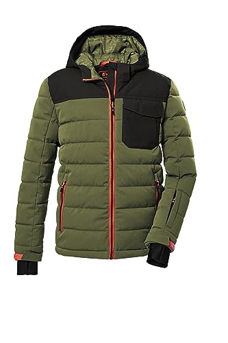 killtec Jungen Skijacke/Steppjacke mit Kapuze und Schneefang KSW 123 BYS SKI QLTD JCKT, oliv, 164, 39663-000 von Killtec