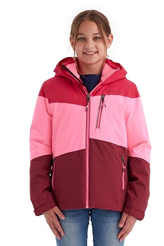 killtec Mädchen Funktionsjacke mit Kapuze und Schneefang/Outdoorjacke ist wasserdicht KOW 170 GRLS JCKT, pink, 140, 40927-000 von Killtec
