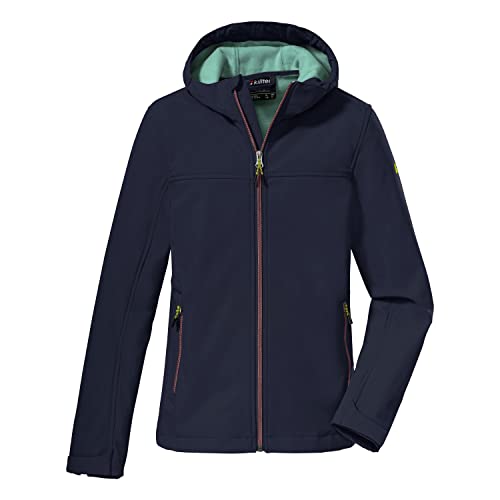 killtec Mädchen Softshell Jacke mit Kapuze KOW 194 GRLS SFTSHLL JCKT, dunkelnavy, 140, 38507-000 von Killtec