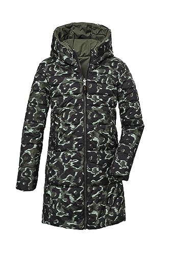 killtec Mädchen Kow 143 Grls Prk Steppwendemantel Parka Mit Kapuze, Grün, 152 EU von Killtec