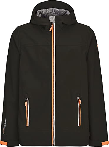 killtec Softshelljacke Jungen Adjero Jr - Jungenjacke mit Kapuze - Kinder Outdoorjacke mit Wassersäule 10.000 mm - Kinderjacke ist wasserabweisend, schwarz, 152 von Killtec