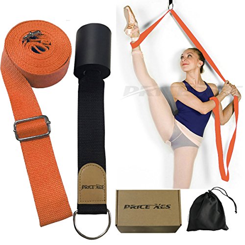 KimDaro Beinstrecker, Türflexibilität & Stretching Beingurt – ideal für Ballett, Cheer, Tanz, Gymnastik oder jede Sport-Beinstrecker, Türflexibilitätstrainer, Premium-Stretch-Ausrüstung (Orange) von KimDaro