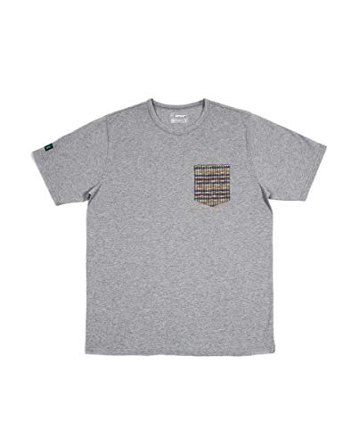 Kimoa Jacquard Bordeaux T-Shirt, Grau, XL von Kimoa