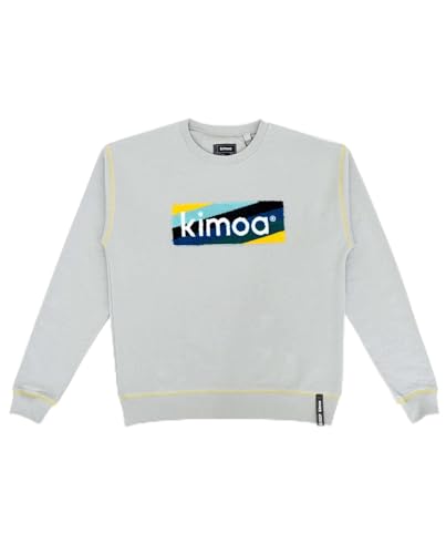KIMOA Gestreiftes Logo, Grau Sweatshirt, L/XL von Kimoa