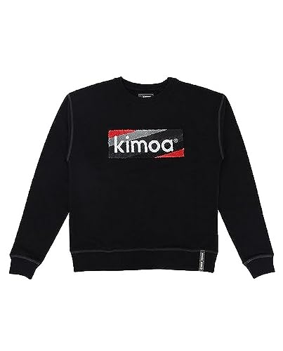 KIMOA Gestreiftes Logo schwarz Sweatshirt, XL-XXL von Kimoa