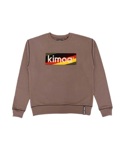 Kimoa Gestreiftes Logo Erde Sweatshirt, braun, M/L von Kimoa