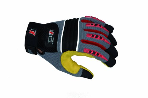 KinetiXx Uni Handschuhe X-Bull, grau/gelb/rot, XXL, 7000-140 von KinetiXx