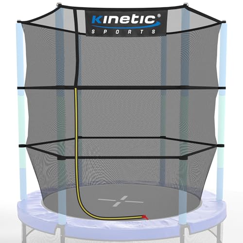 Kinetic Sports Trampolin Sicherheitsnetz für Jumper 140 cm Kindertrampoline – Ersatz Fangnetz Netz mit Reißverschluss, UV-beständig, Indoor von Kinetic Sports