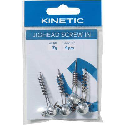 Kinetic Jighead Screw In 7g Zinc 4pcs von Kinetic