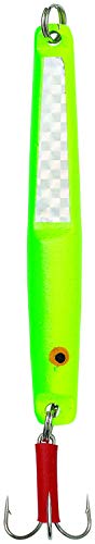 Kinetic Miljøpirken, bleifreier Pilker, 8 Gewichtsvarianten und sechs Farben, aufreizende Bewegung, mit Holofolie, Drilling mit Oktopus (Grün-Gelb, 500g) von Kinetic