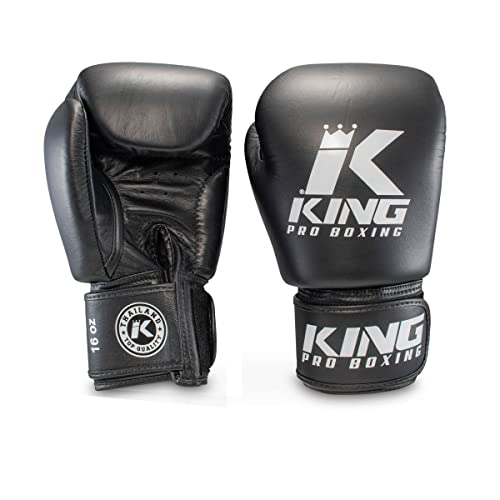 King Pro Boxing KPB/BGVL 3 Schwarz Boxhandschuhe Leder 14 Oz von King Pro Boxing