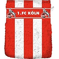 King of Trade 1. FC Köln Waschhandschuh Blockstreifen 20 x 15 cm von King of Trade