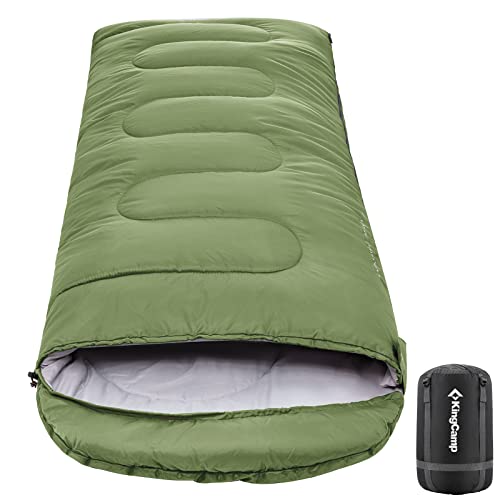 KingCamp Unisex-Adult Schlafsack Winter, Oliv R, (190 + 30) x 80 cm von KingCamp