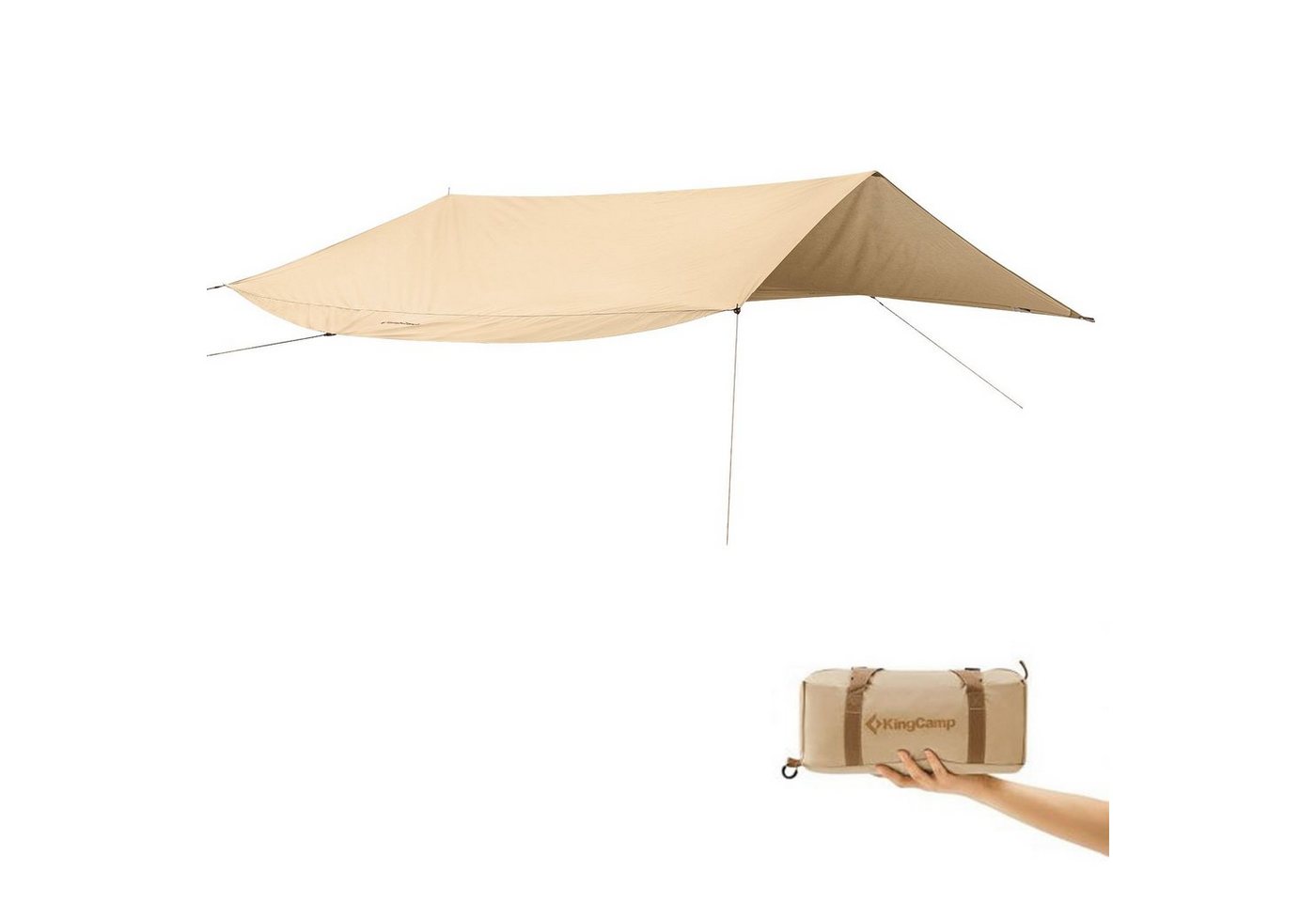 KingCamp Sonnensegel Tarp Khan T Sonnen Segel Camping Wind, Schutz Vor Zelt Plane Baumwolle von KingCamp