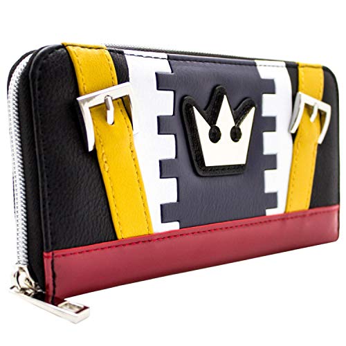 Kingdom Hearts Sora Outfit Metallkrone Emblem Portemonnaie Clutch mit Münzfach & Kartenhalter, Blau von Kingdom Hearts