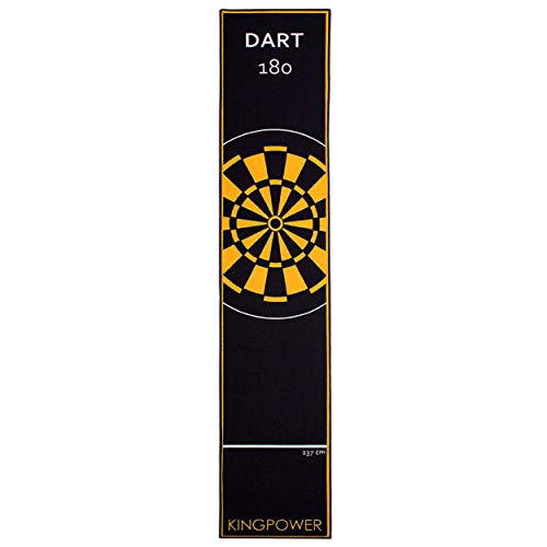 Kingpower Dart Teppich Gelb Matte Steeldart Dartpfeile Zubehör Dartteppich Target Oche Darts Abwurflinie Schutz Gummi Dartboard Boden Dartscheibe 290 x 60 cm von Kingpower