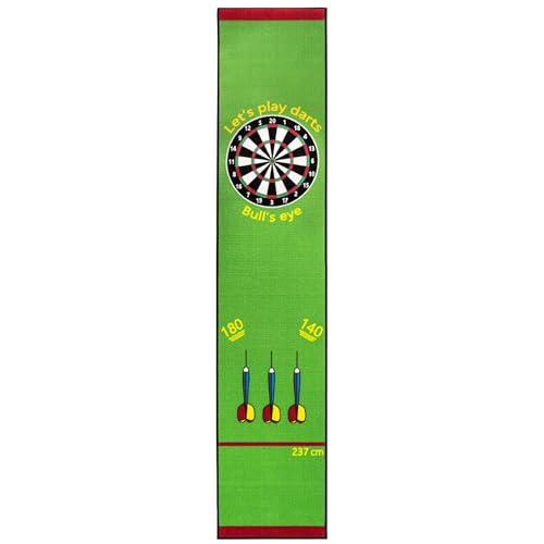 Kingpower Dart Teppich Matte Steeldart Dartpfeile Dartboard Zubehör Dartteppich Oche Darts Abwurflinie Schutz Gummi Boden Dartscheibe Target 290 x 60 cm von Kingpower