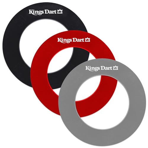 Kings Dart Surround | Auffangring, Backboard für Dartscheiben mit Ø von 45 cm | Schutz für Wand u. Darts | Weicher Kunststoff | Schwarz, Rot oder Grau | 72x72 cm | Gewicht: 1 kg von Kings Dart