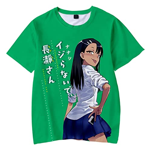 T-Shirt Damen, Dont Toy with Me Miss Nagatoro Tshirt, Manga Figur Shirts Kawaii, Niedliche Rundhals-Kurzarmhemden Für Damen/Herren von Kinsea